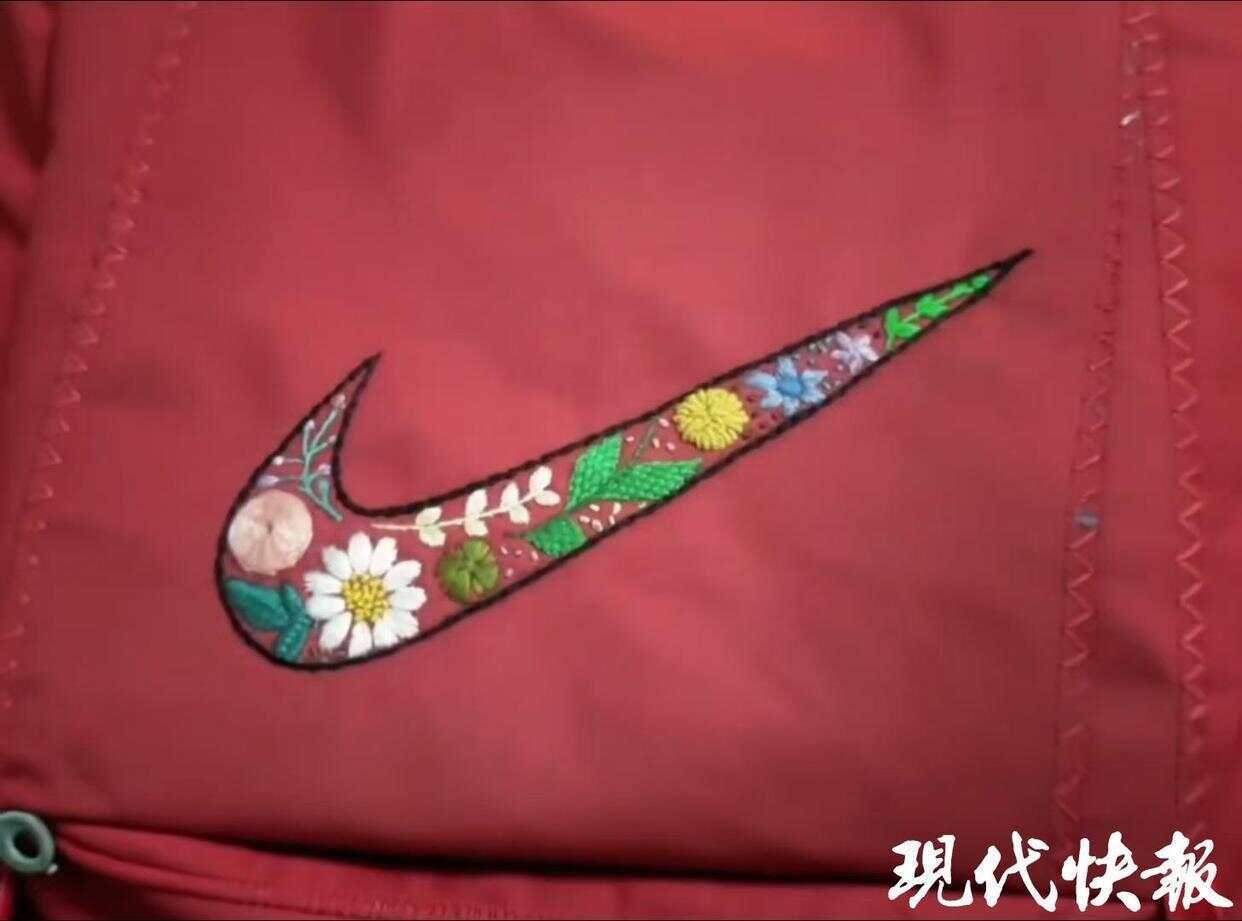 妈妈亲手缝的耐克书包火了 耐克留言缝得真棒，还送上了礼物